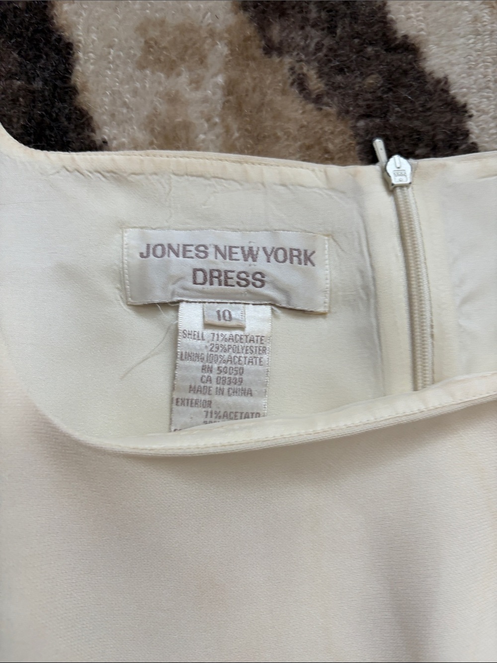 Jones New York Cream Square-Neck Midi Sheath Dress - Picture 2 of 2